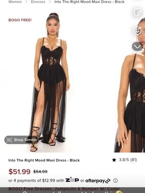Into The Right Mood Maxi Dress - Black